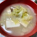 ♬のんのこ日和♬'s cooksnap of when they made 白菜と椎茸と豆腐の味噌汁.