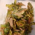 アクセル☆'s cooksnap of when they made 居酒屋味ゴーヤとソーセージかき揚げ天ぷら.