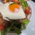しきままーーーん's cooksnap of when they made タコライス風♪ひき肉とトマトのさっぱり丼.