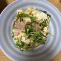 Marmo's cooksnap of when they made 水菜とハムの卵とじ.