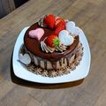 まめたん's cooksnap of when they made ドリップケーキに♡ココアグラサージュ♡.