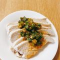 イエローベリル's cooksnap of when they made ゆで鶏で作る★柔らか鶏むね肉のよだれ鶏。.