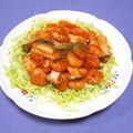 ＠迷子＠'s cooksnap of when they made ✤海老とエリンギのオーロラ炒め✤.