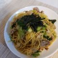 くまstar's cooksnap of when they made 楽ウマ～☆豚バラと長ねぎの柚胡椒パスタ.