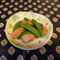 龍青空ママ's cooksnap of when they made スナップエンドウとウインナーの塩炒め.