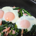 ゆるмαмα's cooksnap of when they made ほうれん草の巣ごもり風目玉焼き✨.