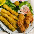 ミッキーこむぎ's cooksnap of when they made アスパラフライ！w❨(@≧↺≦@)❩wノ.