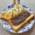 キンプリ's cooksnap of when they made ゆで卵とあんバターのトースト♪.