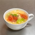 Etsu☆ko's cooksnap of when they made トマトとふわふわ卵の中華風スープ.