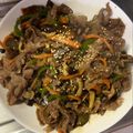Reo14☆'s cooksnap of when they made 牛肉とナスのカラフル炒め.