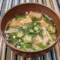 あーこ姐's cooksnap of when they made オクラとえのきたけの味噌汁.