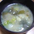ﾋﾟﾛﾐ♡'s cooksnap of when they made キャベツとわかめの味噌汁^^.