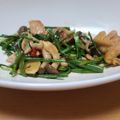 akigon5's cooksnap of when they made わけぎと鶏肉(豚肉)のスピード炒め.