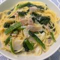 ももももんが☆'s cooksnap of when they made ワンパン☆ほうれん草のクリームパスタ.
