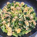 ❥nico❥'s cooksnap of when they made ＊子どももペロリ＊小松菜とツナの卵炒め♪.