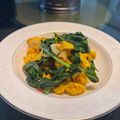 Q’s's cooksnap of when they made 明日葉と卵の炒め煮.