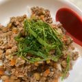 ゆみらんたん's cooksnap of when they made 居酒屋で食べたピリ辛ひき肉納豆丼.