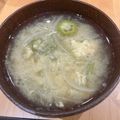 ママメイン！時々子供's cooksnap of when they made オクラと玉ねぎのかき卵味噌汁.