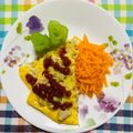 チェックのミニくま's cooksnap of when they made フライパン一つで簡単♪ミートオムレツ.