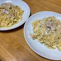 なっさん姫's cooksnap of when they made ワンパン！生クリーム不要カルボナーラ.