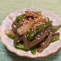 ビートルズ食堂's cooksnap of when they made 突き蒟蒻と竹輪の甘辛炒め.