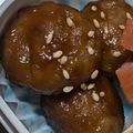 ひぃたろぉ～♪'s cooksnap of when they made お弁当！レンジで簡単、甘辛(冷凍)肉団子.