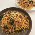 fl＊＊'s cooksnap of when they made ☆和風パスタ☆めんつゆ＆バター味♬.