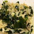 nonkodon's cooksnap of when they made キャベツとワカメのナムル風サラダ.