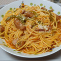 まりこちゃん♪'s cooksnap of when they made お鍋ひとつで簡単ナポリタンスパゲティ.