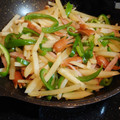 ☆4kids Mam☆'s cooksnap of when they made 新じゃがいもとウインナーとピーマンの炒め.