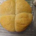 k08042ti's cooksnap of when they made 鋳物鍋を使って丸型食パン(全粒粉入り).