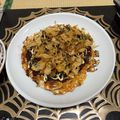 tuxedocat's cooksnap of when they made 栄養満点！納豆とキムチのお好み焼き.