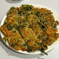 ミレーちゃん's cooksnap of when they made 米粉で作るもちもちキムチチーズチヂミ.
