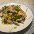 umizarusuki's cooksnap of when they made 鮭ときのこのクリームパスタ.