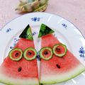 みっちゃん❇️68's cooksnap of when they made 終わりゆく夏・・・メガネのスイカ君.