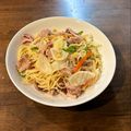 プチシュ's cooksnap of when they made シンプルイカ塩焼きそば.