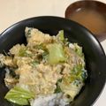 papikun's cooksnap of when they made 丼にもなるよ♪超簡単☆キャベツの卵とじ！.