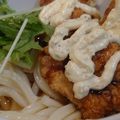 くまヴィッツ's cooksnap of when they made 丸亀期間限定！　タル鶏天ぶっかけうどん♪.