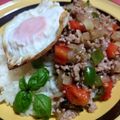 アムール杏ちゃん's cooksnap of when they made 豚挽き肉とバジル炒めライス。.