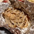 Yuki178's cooksnap of when they made フライパンで♪鮭ときのこのホイル焼き.