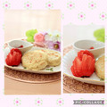 runa10's cooksnap of when they made ♡いちごの飾り切り♡.
