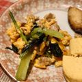 Yuki178's cooksnap of when they made タレが絡む☆豚肉と卵、小松菜の炒めもの.