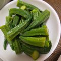ゆるмαмα's cooksnap of when they made 驚く美味しさ！やみつき＊丸ごと塩オクラ.