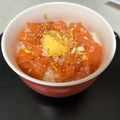 まみすけ's cooksnap of when they made サーモン漬け丼.
