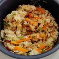 花音's cooksnap of when they made 簡単激ウマ！鶏肉としめじの炊き込みご飯.