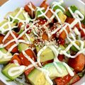 毎日笑顔になる料理's cooksnap of when they made スパムとアボカドのスタミナ丼.
