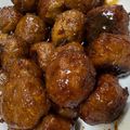 さくらもち♡'s cooksnap of when they made 業務スーパーの肉だんごでやきとり風つくね.