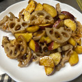 momotaroxx's cooksnap of when they made ☆さつまいもとれんこんの甘辛炒め☆.