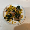 ysk's cooksnap of when they made ベーコンとコーンでほうれん草バターソテー.