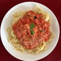caruga's cooksnap of when they made ＊ツナトマトクリームのフィットチーネ＊.